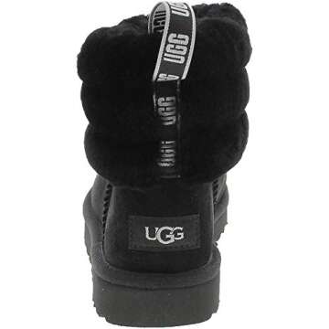 UGG Women's Fluff Mini Quilted Boot, Black, 9