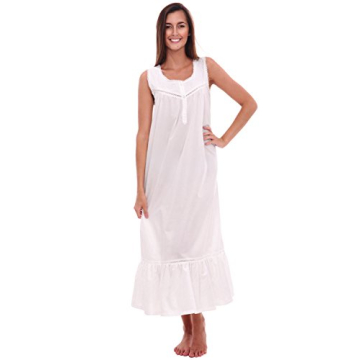 Luxurious Victorian Cotton Nightgown for Women