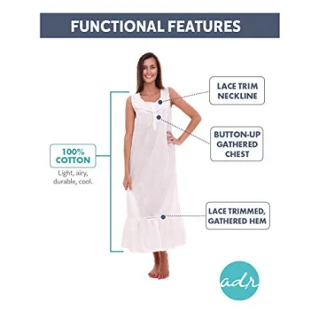 Luxurious Victorian Cotton Nightgown for Women