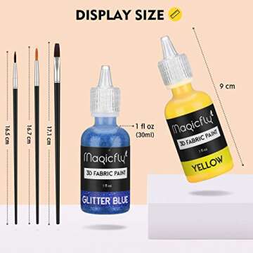 Magicfly 40 Color 3D Fabric Paint Set for Creative Projects