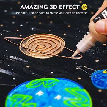 Magicfly 40 Color 3D Fabric Paint Set for Creative Projects