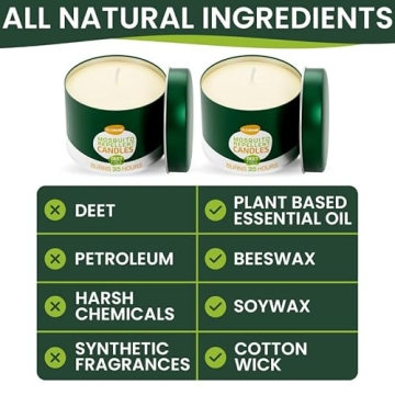 Mosquito Candle Outdoor with 5 Essential Oils - DEET Free