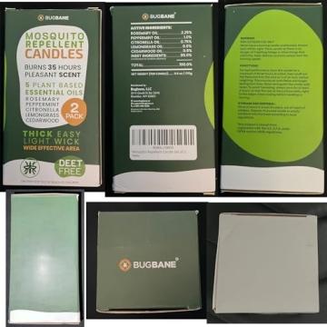 Mosquito Candle Outdoor with 5 Essential Oils - DEET Free