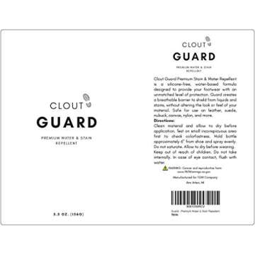 CLOUT Guard - Premium Water & Stain Repellent - Waterproof and Protect Suede, Leather, Nubuck, Fabri...