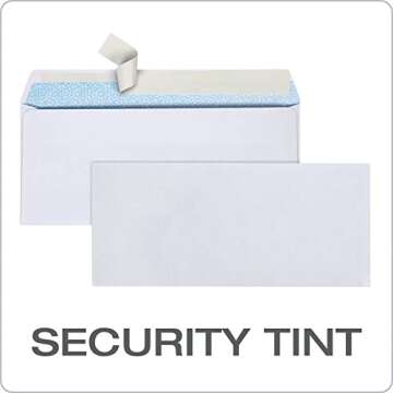 Columbian #10 Security Envelopes, 500/Box, No Window, 4-1/8 x 9-1/2 Inches, Release & Seal Self Seal, White (COLO151)