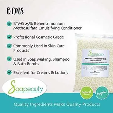 Soapeauty BTMS-25-4 oz | Conditioning Emulsifier for making Hair Care, Skin Care, Leave-in Treatment Products | Behentrimonium Methosulfate Cetearyl Alcohol 25% - 4 oz
