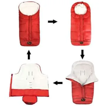 Waterproof Winter Outdoor Tour Universal Stroller Footmuff with All Neat Features,Fits All Stroller, M6-36 Toddler 3 in 1 Stroller Bunting Bag