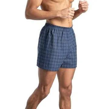 Comfortable Fruit of the Loom Men's Woven Boxer Shorts