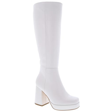 TruFox Chunky Heel Knee High Double Platform Boots