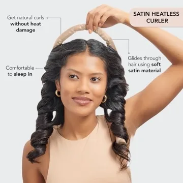 Kitsch Satin Heatless Curling Set for Effortless Curls