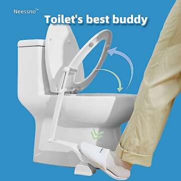 Touch Free Neessno Toilet Seat Lifter for Kids and Elderly
