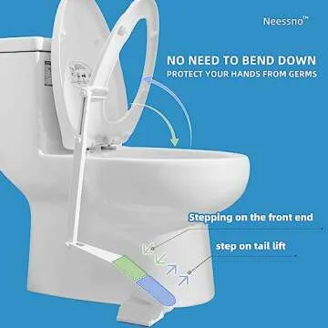 Touch Free Neessno Toilet Seat Lifter for Kids and Elderly