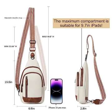 Trendy CLUCI Leather Sling Backpack for Women