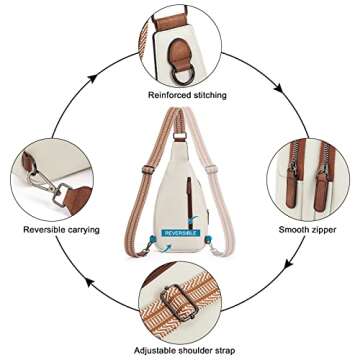 Trendy CLUCI Leather Sling Backpack for Women