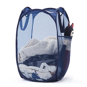 Collapsible Mesh Pop Up Laundry Hamper - Space-Saving Portable Laundry Basket for Travel, Dorms, and...