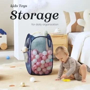 Collapsible Mesh Laundry Hamper - Portable and Stylish