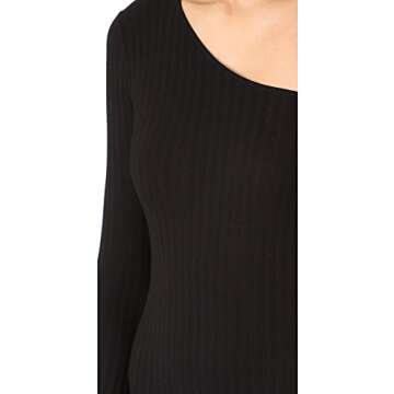 Only Hearts Women's Long Wide Wale Rib One Shoulder Bodysuit