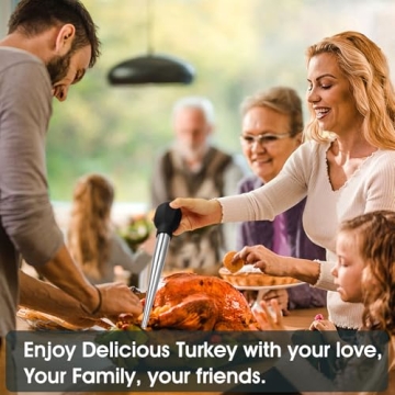 SCHVUBENR Large Turkey Baster with Cleaning Brush & Needle - Stainless Steel Baster Tool for Cooking...