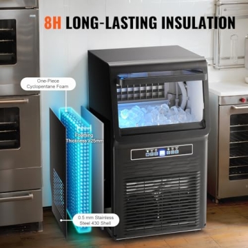 VEVOR Commercial Ice Maker 70lbs/24H Fast & Efficient
