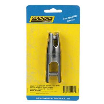 Seachoice Stainless Steel Anchor Swivel, 3 ½ In. Long, 5/8 In. Anchor Side, 9/32 In. Chain Side