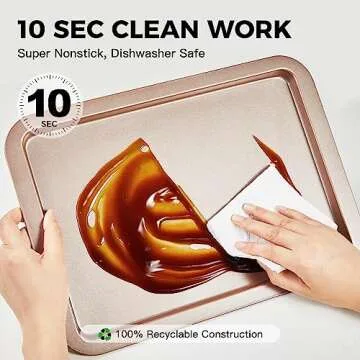 HONGBAKE Nonstick Cookie Sheets Set - 3 Baking Pans