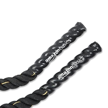 Amazon Basics 1.5 Inch 30 Foot Black Battle Rope