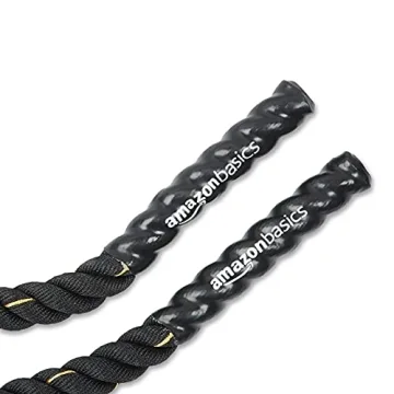 Amazon Basics 1.5 Inch 30 Foot Black Battle Rope