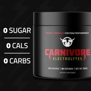 Carnivore Electrolytes: Premium Hydration Powder for Carnivore Diet - Balanced Electrolyte Support, ...