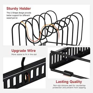 Mr Rabbi Expandable Pots and Pans Organizer Rack