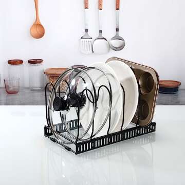 Mr Rabbi Expandable Pots and Pans Organizer Rack