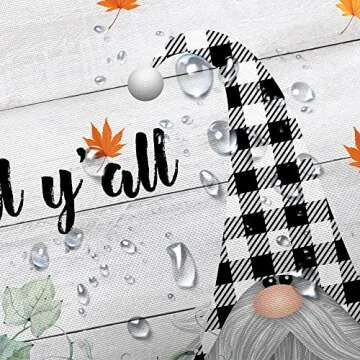 Fall Gnome Shower Curtain - Autumn Bathroom Decor 72x72