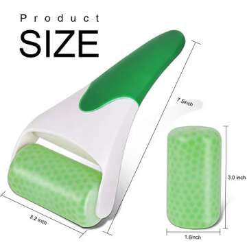 Teenitor Green Ice Roller for Facial Skin Care, Ice Massager Cooling Facial Roller Soothe and Depuff...