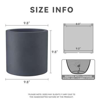 Kante Modern Style Concrete Planter with Drainage