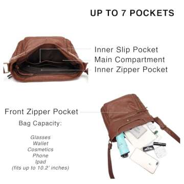 Stylish Scarleton Crossbody Bag for Women - Multi-Pocket Design