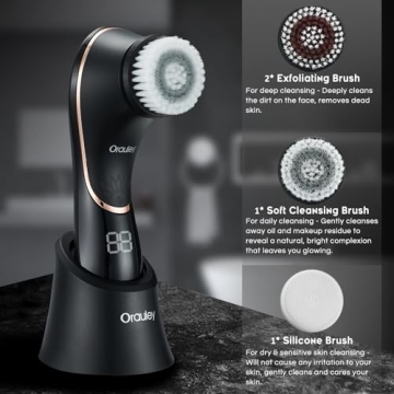 Orauley 3-in-1 Facial Cleansing Brush for Healthy Skin
