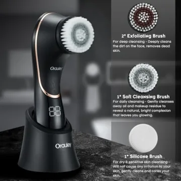 Orauley 3-in-1 Facial Cleansing Brush for Healthy Skin
