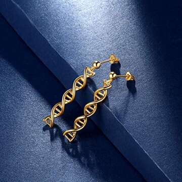 Beautlace DNA Double Helix Earrings for Science Lovers