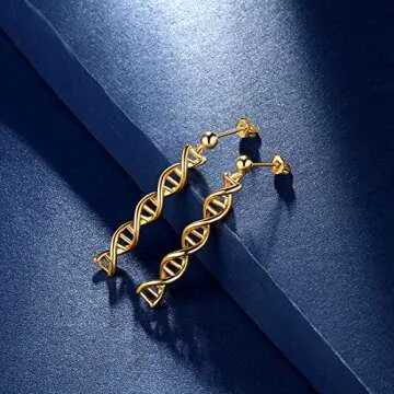 Beautlace DNA Double Helix Earrings for Science Lovers