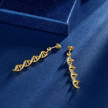 Beautlace DNA Double Helix Earrings for Science Lovers
