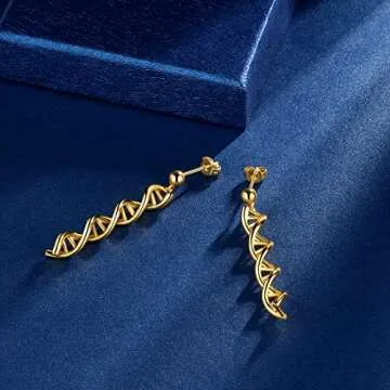 Beautlace DNA Double Helix Earrings for Science Lovers