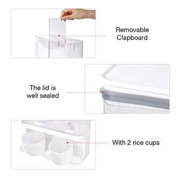 Laundry Detergent Dispenser, Wall Mounted Laundry Scent Boosters Beads Dispenser with 2 Cups for Rice, Beans, laundry powder, Stain Remover Powder, Laundry Beads Container (105 oz)