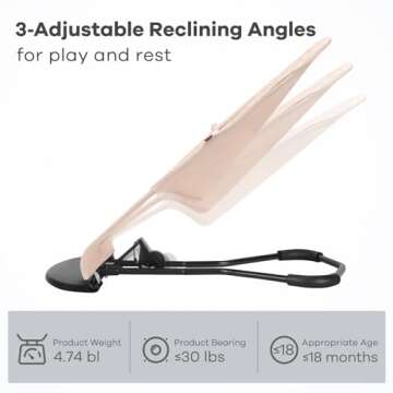 HKAI Baby Bouncer - Ergonomic and Portable Infant Seat with Toys