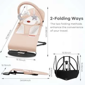 HKAI Baby Bouncer: Portable Infant Rocker for Comfort