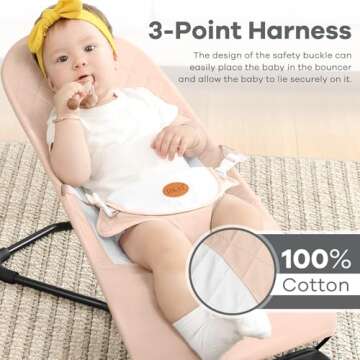 HKAI Baby Bouncer: Portable Infant Rocker for Comfort