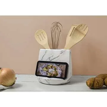 Stylish Two-in-One Utensil Holder for Kitchen Use