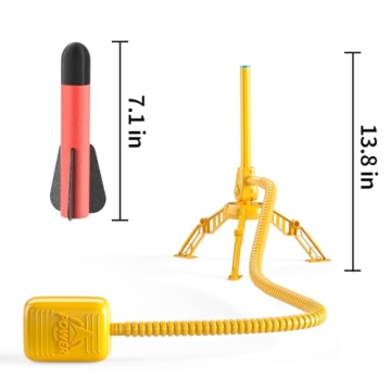 Exciting TEMI Rocket Launcher for Kids, 12 Foam Rockets