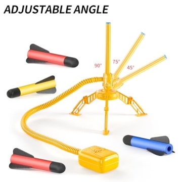 Exciting TEMI Rocket Launcher for Kids, 12 Foam Rockets