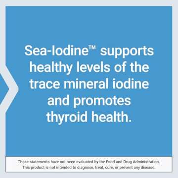 Life Extension Sea-Iodine™, kelp and bladderwrack-derived iodine, supports healthy levels of this essential nutrient for thyroid health and beyond, non-GMO, gluten-free, vegetarian, 60 capsules