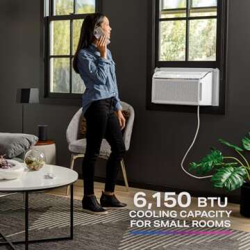 GE Profile Ultra Quiet Window Air Conditioner 6,200 BTU, WiFi Enabled, Ideal for Small Rooms, Easy I...