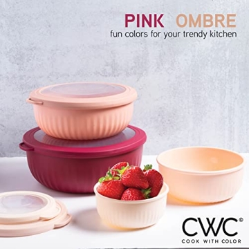 COOK WITH COLOR 8-Piece Nesting Mixing Bowl Set